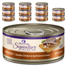 웰니스 어덜트 고양이 코어 시그니쳐 셀렉트 슈레드 습식사료, 소+닭, 150g, 12개
