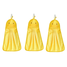 Rina Blue 掛環式擦手巾, 小鴨黃, 3個