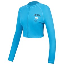 레노마 여성용 하트플래닛 크롭 래쉬가드 RN-CS2E553-AB