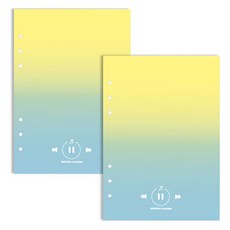 SECOND MANSION A5 6孔補充內頁 漸層黃藍色, 1入, 2個