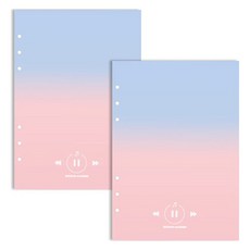 SECOND MANSION A5 6孔補充內頁 漸層藍粉色, 1入, 2個