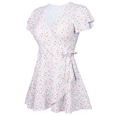 renoma 女款抽皺花朵連身泳衣 RN-LS2E574