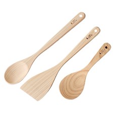 HINOKI ART 扁柏實木頂級料理工具組, 1套, 鍋鏟 + 炒匙 + 飯勺, 混合色