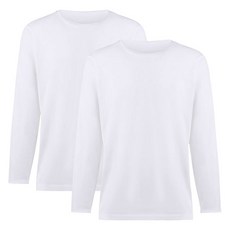 히포 30수 순면 라운드 통기성 긴팔 티셔츠 2p