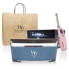 우드윅 허쓰윅 일립스 캔들 + 쇼핑백 + 캔들라이터 세트, 템페스트, 453.6g, 1세트