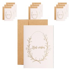 Maket Gamseong 簡約歐式風格卡片, 10個, 白色 祝你好運