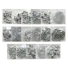 Uniart 混合鏈條17種套組, 銀色, 1套