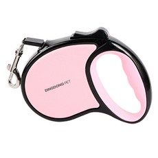 DING DONG PET 寵物日常單鍵自動牽繩, 1個, 粉紅色