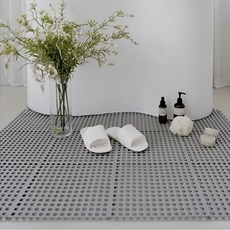 comet 浴室拼貼地墊, 16片, 灰色