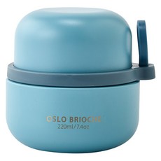 OSLO 316不鏽鋼保溫便當盒, 天藍色, 220ml, 1個