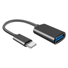Hensen 智慧型手機 USB C-Type 轉接頭, 10cm, 1個, 黑色