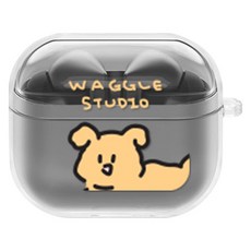 8CLOTHE Galaxy Buds3 / Buds3 Pro Wagle 透明一體式硬殼保護套, 1個, 大黃, 單一商品