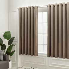 ARACNE 穿環式 Evan 雙面遮光窗簾 2片, 棕色