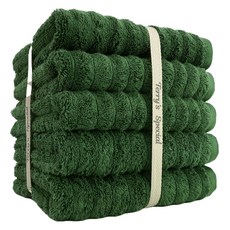 TERRY PALMER 高磅數 提花 飯店毛巾 200g 30支棉紗, 伊甸綠, 5個