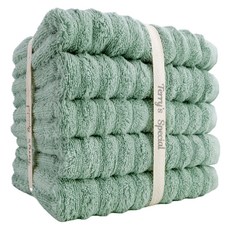 TERRY PALMER 高磅數 Moyier 提花 飯店毛巾 200g 30支棉紗, 蘋果綠, 5個