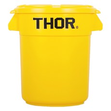 Trust Thor Container 圓形收納箱 + 蓋子套組 23L, 黃色, 1套