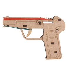 영공방 DIY 나무 모형 조립키트 안중근 의사의 장난감 고무줄 총 CM878, 혼합색상, 1개