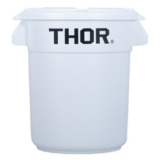Trust Thor Container 圓形收納箱 + 蓋子套組 23L, 白色, 1套
