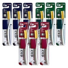 치과쌤 골드모 통칫솔 블루 3p + 레드 3p + 그린 3p 세트, 1세트