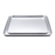 Willive 鋁製長方形壓花新款托盤 4號 + 5號組合, 銀色, 1套