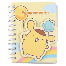 Aitida 三麗鷗明星 磁吸筆記本 4入 59張, 黃色(布丁狗), 4個