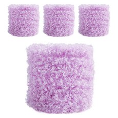 알로데 꼬불 테디 모루 공예 털 철사 2m 4p 세트, 05 라이트퍼플, 1세트