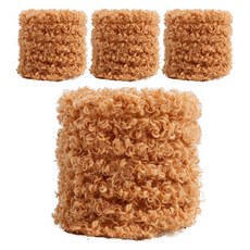 알로데 꼬불 테디 모루 공예 털 철사 2m 4p 세트, 06 라이트브라운, 1세트