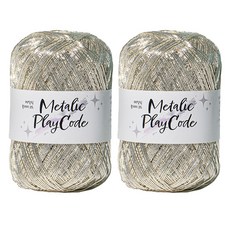 Yarna 高級金屬玩色線, 105純白銀, 2個