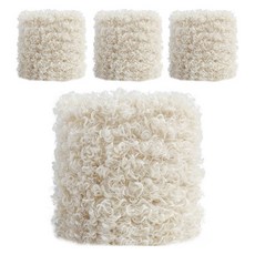 알로데 꼬불 테디 모루 공예 털 철사 2m 4p 세트, 02 베이지, 1세트