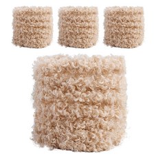 알로데 꼬불 테디 모루 공예 털 철사 1m 4p 세트, 14 밀크옐로우, 1세트