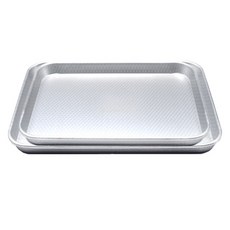 Willive 鋁製長方形壓花新款托盤 3號 + 4號套組, 銀色, 1套