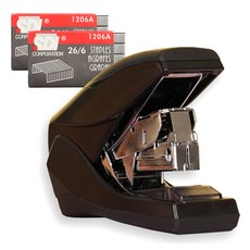 Analog Life 無重力釘書機 + 26/6號訂書針 2入組, 黑色(釘書機), 1套