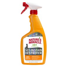 NATURE'S MIRACLE 自然奇蹟 貓用活氧酵素去漬除臭噴劑 橘子, 709ml, 1瓶