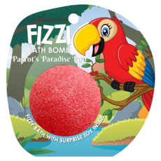 Saboo 泡沫沐浴球 PARROT'S PARADISE POP 流行音樂鸚鵡天堂 內附驚喜小公仔, 1顆, 100g