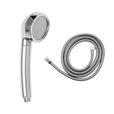 comet 強力水壓蓮蓬頭 + 淋浴軟管 2m, 銀色, 1組