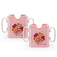 Playmobil 嬰幼兒用牛奶豆漿杯架 2入, 粉紅色, 1套