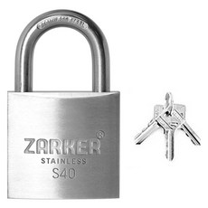 ZARKER 頂級防鏽鑰匙掛鎖 + 普通鑰匙 3入 S40, 1套