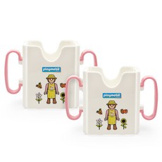 Playmobil 摩比人 牛奶豆奶幼兒杯架, 白色, 2個