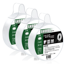 Skora 超強力矽膠雙面膠帶 2mm x 3cm x 5m, 3個