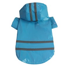 푸트로랩 소형견 투라인 반사띠 레인코트, 블루, 1개