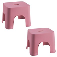 Block Mart 方形浴室椅 2入, 粉紅色
