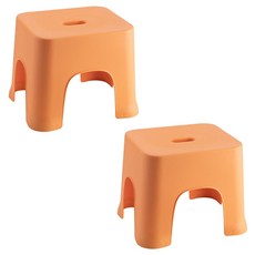 Block Mart 方形浴室椅 2件組, 黃色