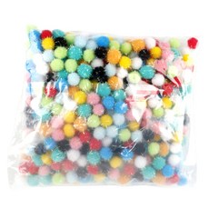 Uniart 亮片絨球 15mm, 1個, 混合顏色