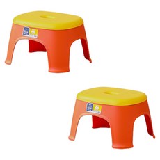 Block Mart 撞色浴室椅 2入, 橘色