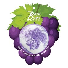 Saboo 台灣公司貨 泡泡沐浴球 Purple GRAPE 紫色葡萄, 150g, 1顆