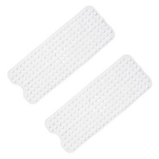 Block Mart 簡約浴室防滑墊 70 x 38 cm, 白色, 2個