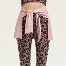 Cozywell 女款瑜珈訓練服 遮臀圍裹裙 裙子 遮臀巾 FW306, 玫瑰粉