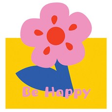 Maket Gamseong 花卉圖案可愛卡片, 要開心, 20個