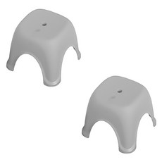 Block Mart 現代浴室椅 2入, 灰色