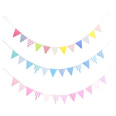 파티공구 스웨그 패턴 가랜드, 핑크, 블루, 혼합, 3p